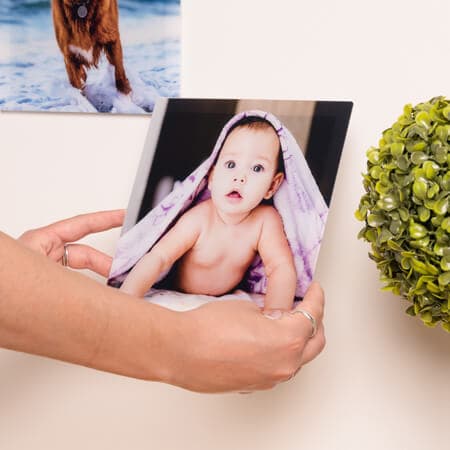 Lightweight 8X8 inch glass photo tiles